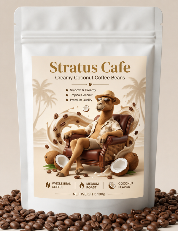 Creamy Coconut Coffee Beans – Premium Arabica Whole Bean (100g)