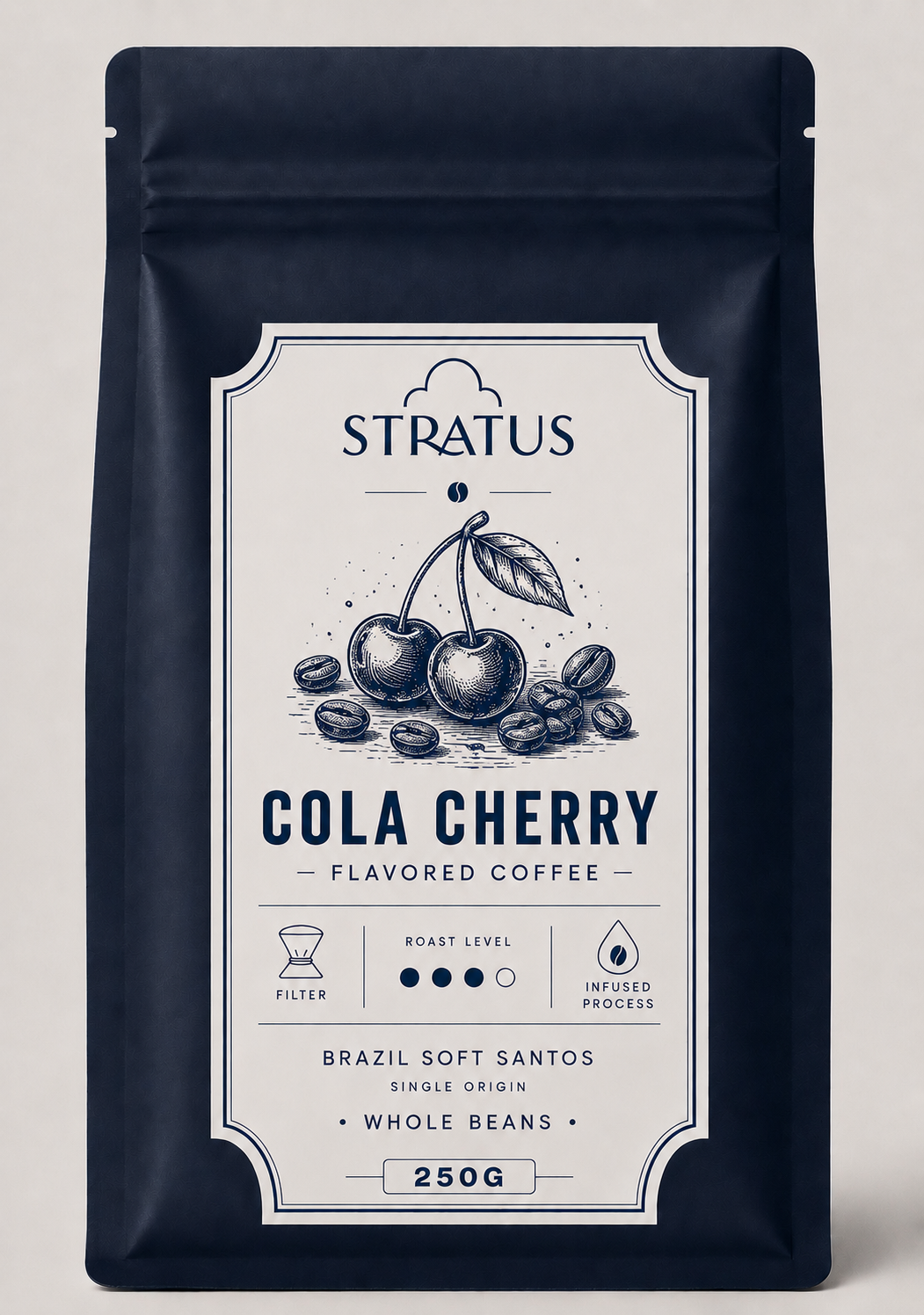 Stratus Cola Cherry Flavored Coffee – Single Origin Brazil Whole Beans