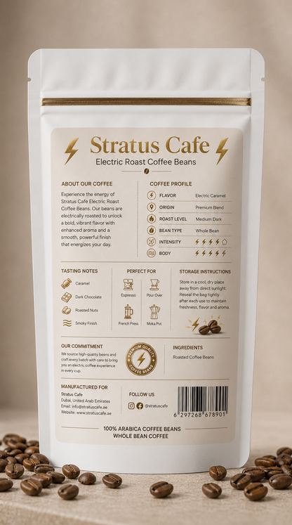 Electric Roast Coffee Beans – Premium Arabica Whole Bean (100g)